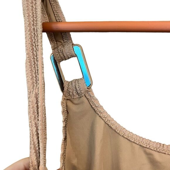 Aerie NWT tan one piece swimsuit size medium - Picture 3 of 11